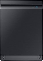 Samsung - Linear Wash 24" Top Control Built-In Dishwasher with AutoRelease Dry, 39 dBA - Black stainless steel - Front_Standard