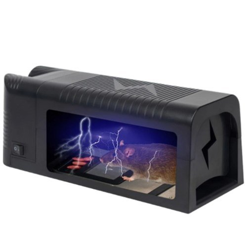 Stock Preferred - 1800V Rechargeable Electric Mouse Trap - Black-Front_Standard 