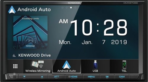 Kenwood - 7" - Android Auto/Apple® CarPlay™ - Built-in Bluetooth - In-Dash Digital Media Receiver - Black-Front_Standard 