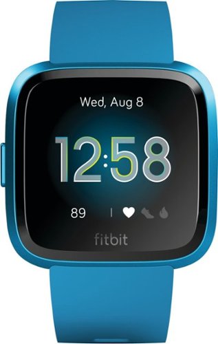 Fitbit - Versa Lite Edition Smartwatch - Marina Blue-Front_Standard 