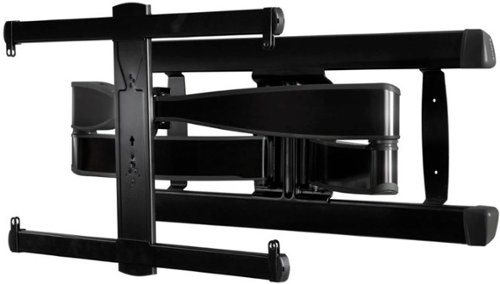 Sanus - Premium Series Advanced Full-Motion TV Wall Mount for Most 42"-90" TVs up to 125 lbs - Black Brushed Metal