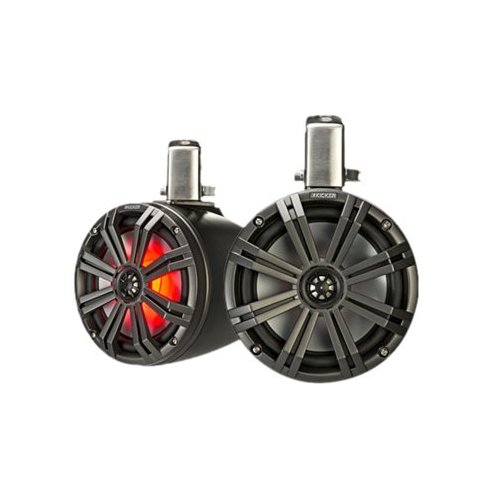 KICKER - 8" 2-Way Marine Speakers with Polypropylene Cones (Pair) - Black
