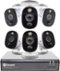 Swann - 8-Channel, 6-Camera Indoor/Outdoor Wired 1080p 1TB DVR Surveillance System - Black/Gray/White-Front_Standard