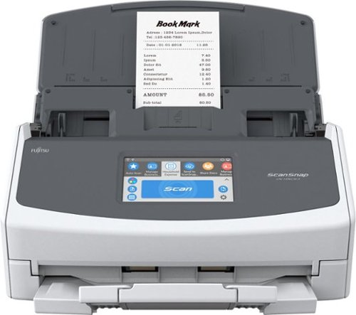  Fujitsu - ScanSnap iX1500 Color Duplex Document Scanner with Touch Screen with Web Connectivity - White/Gray