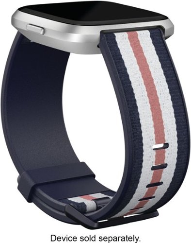 Fitbit Woven Hybrid Watch Strap for Fitbit Versa - Pink Navy GLOBAL SHIPPING