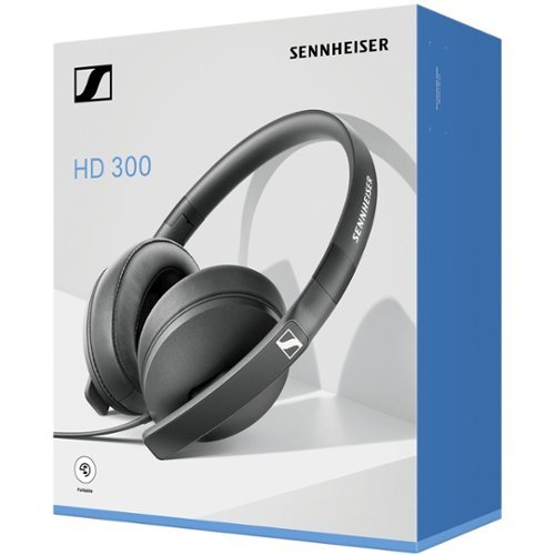 Sennheiser HD 300 Wired Over-the-Ear Headphones - Black GLOBAL SHIPPING