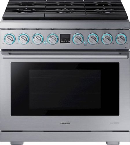  Samsung - Chef Collection 6.3 Cu. Ft. Freestanding Dual Fuel Convection Range - Stainless steel