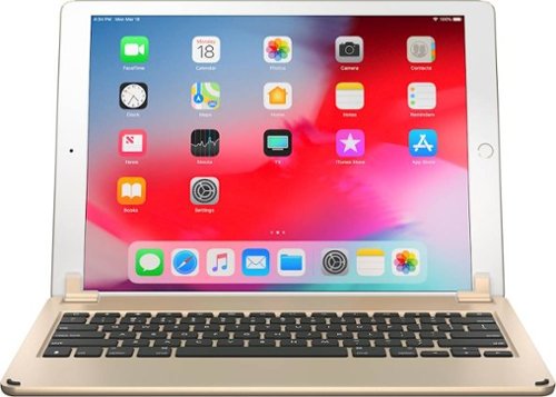 Brydge - Series II Wireless Keyboard for Apple® iPad® Pro 12.9" (1st Gen) and iPad® Pro 12.9" (2nd Gen) - Gold-Front_Standard 