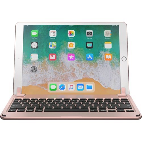 Brydge - Series II Wireless Keyboard for Apple® iPad® Air (2019) and 10.5-inch iPad Pro - Rose Gold-Front_Standard 