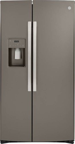 GE - 21.8 Cu. Ft. Side-by-Side Counter-Depth Refrigerator - Slate