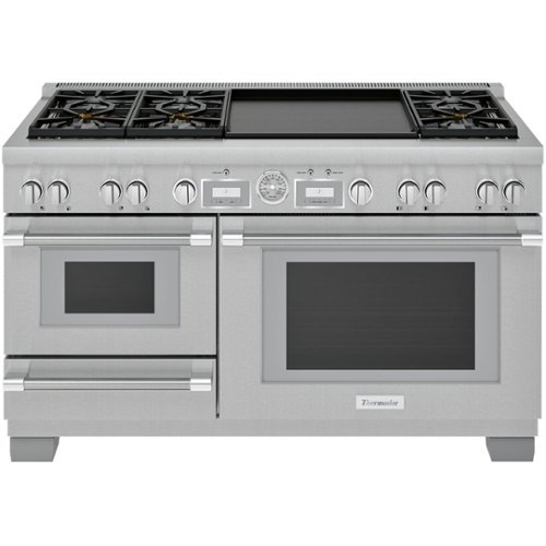 Thermador - ProGrand 7.3 Cu. Ft. Freestanding Double Oven Dual Fuel LP Convection Range with Pro Steam - Stainless Steel