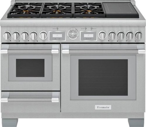 Thermador - ProGrand 6.5 Cu. Ft. Freestanding Double Oven Dual Fuel LP Convection Range with Pro Steam - Stainless Steel