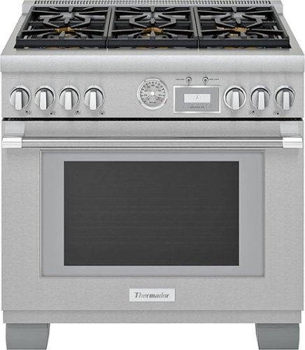 Thermador - ProGrand 5.7 Cu. Ft.  Freestanding Gas Convection Range with Self-Cleaning and 6 Burners – Liquid Propane Convertible - Stainless Steel