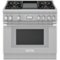 Thermador - ProHarmony 5.0 Cu. Ft. Freestanding Gas Convection Range with ExtraLow Select Burners - Stainless Steel-Front_Standard