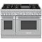 Thermador - Pro Harmony 6.8 Cu. Ft. Freestanding Double Oven Dual Fuel Convection Range with Wifi - Stainless Steel-Front_Standard