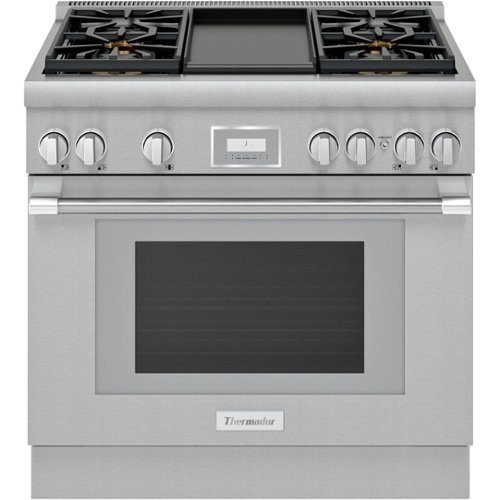 Thermador - ProHarmony 5 Cu. Ft. Self-Cleaning Freestanding Dual Fuel Convection Range – Liquid Propane Convertible - Stainless Steel