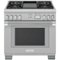 Thermador - ProGrand 5.5 Cu. Ft. Freestanding Gas Convection Range with Self-Cleaning - Stainless Steel-Front_Standard