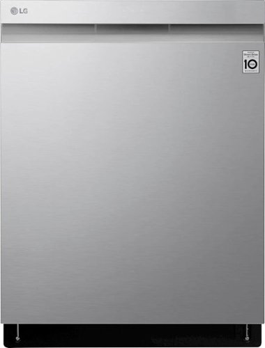 LG - 24" Top Control Built-In Dishwasher with TrueSteam and Third Rack - Stainless steel