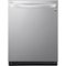 LG - 24" Top Control Built-In Dishwasher with Tub - Stainless Steel-Front_Standard