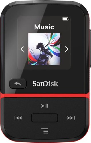 SanDisk - Clip Sport Go 16GB* MP3 Player - Red