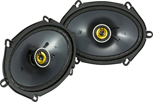 KICKER - CS Series 6" x 8" 2-Way Car Speakers with Polypropylene Cones (Pair) - Yellow/Black