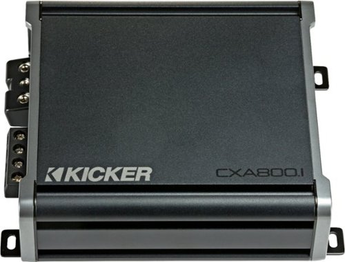 KICKER - CX 800W Class D Digital Mono Amplifier with Variable Low-Pass Crossover - Gray