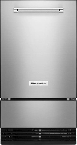 KitchenAid - 18" 29-Lb. Built-In Ice Maker - Stainless steel