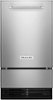KitchenAid - 18" 29-Lb. Built-In Ice Maker - Stainless Steel-Front_Standard