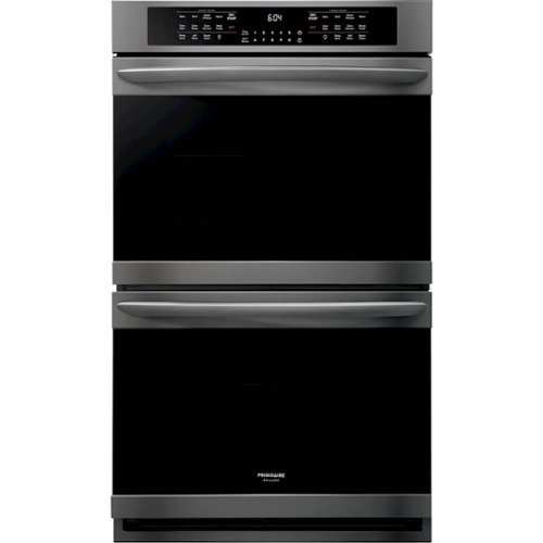 Frigidaire - Gallery Series 30" Built-In Double Electric Convection Wall Oven - Black stainless steel