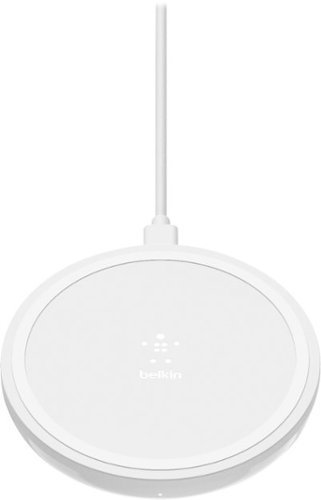 Belkin - BOOST UP 10W Qi Certified Wireless Charging Pad for iPhone®/Android - White-Front_Standard 