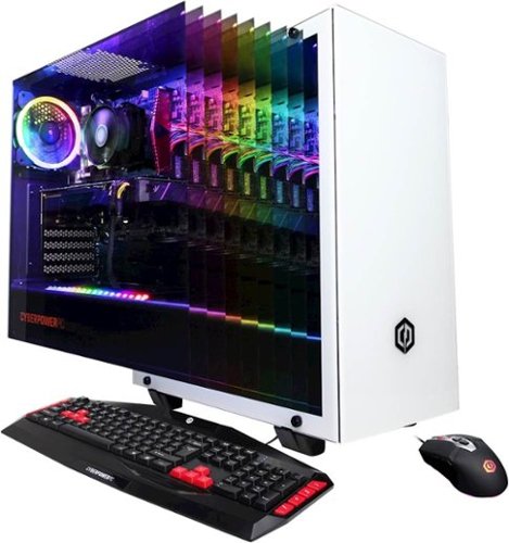 CyberPowerPC - Gaming Desktop - AMD Ryzen 5 1600 - 8GB Memory - NVIDIA GeForce GTX 1660 Ti - 1TB HDD + 120GB SSD - White-Front_Standard 