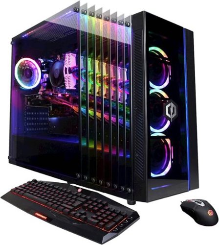 CyberPowerPC - Gaming Desktop - AMD Ryzen 7 2700X - 16GB Memory - NVIDIA GeForce GTX 1660 Ti - 1TB HDD + 480GB SSD - Black-Front_Standard 