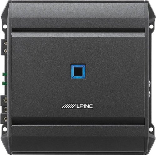 Alpine - S-Series Class D Digital Mono Amplifier with Variable Low-Pass Crossover - Black