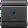 Alpine - S-Series Class D Digital Mono Amplifier with Variable Low-Pass Crossover - Black-Front_Standard