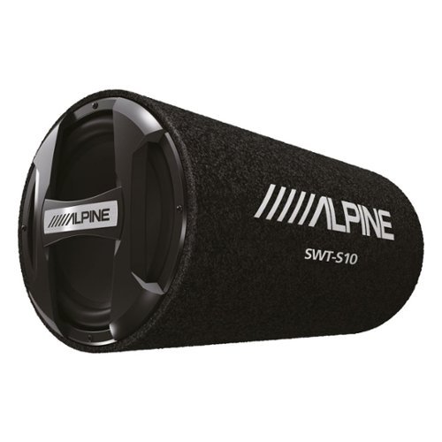 Alpine - 10" Single-Voice-Coil 4-Ohm Loaded Subwoofer Enclosure - Black