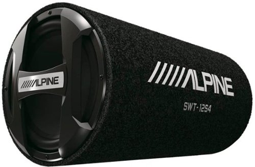 Alpine - 12" Single-Voice-Coil 4-Ohm Loaded Subwoofer Enclosure - Black