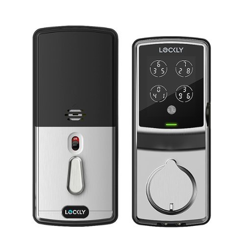 Lockly Secure Plus Smart Lock Replacement Deadbolt with 3D Biometric Fingerprint/App/Physical Key - Satin Nickel WORLDWIDE DELIVERY