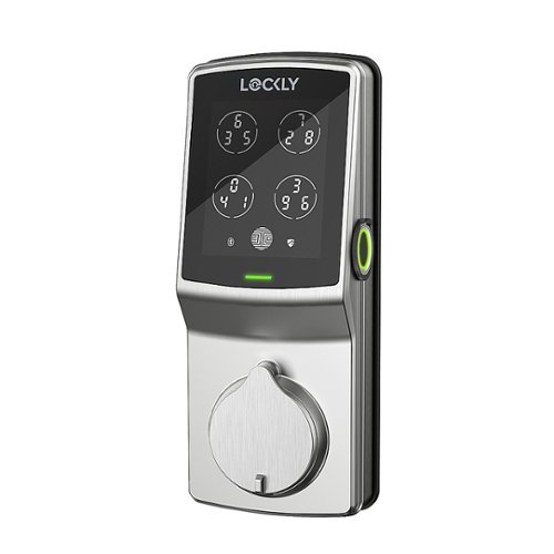 Lockly - Secure Plus Smart Lock Replacement Deadbolt with 3D Biometric Fingerprint/App/Physical Key - Satin Nickel