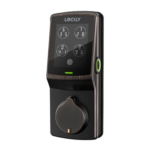 Lockly - Secure Plus Smart Lock Replacement Deadbolt with 3D Biometric Fingerprint/App/Physical Key - Venetian Bronze
