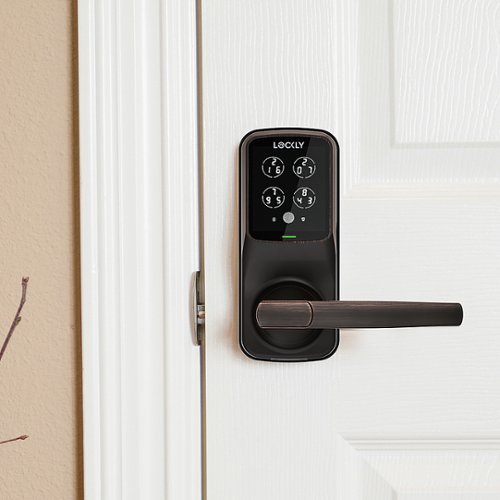 Lockly Secure Plus Smart Lock Bluetooth Replacement Latch with Touchscreen/Fingerprint Sensor/Key Access/Auto Lock - Venetian Bronze SHOP ONLINE
