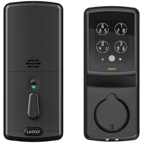 Lockly - Secure Bluetooth Touch Screen Deadbolt - Matte Black-Front_Standard 