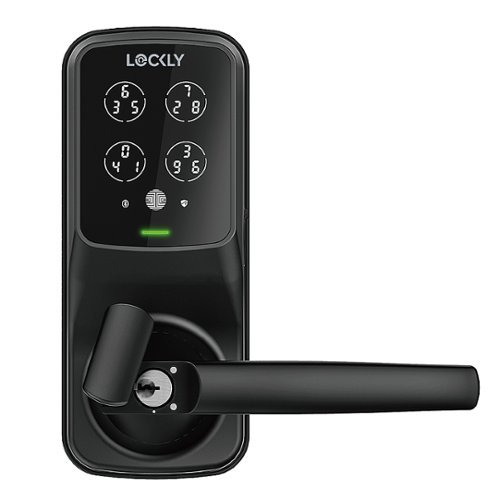 Lockly - Secure Pro Smart Lock Wi-Fi Replacement Latch with 3D Biometric Fingerprint/Keypad/App/Voice - Matte Black