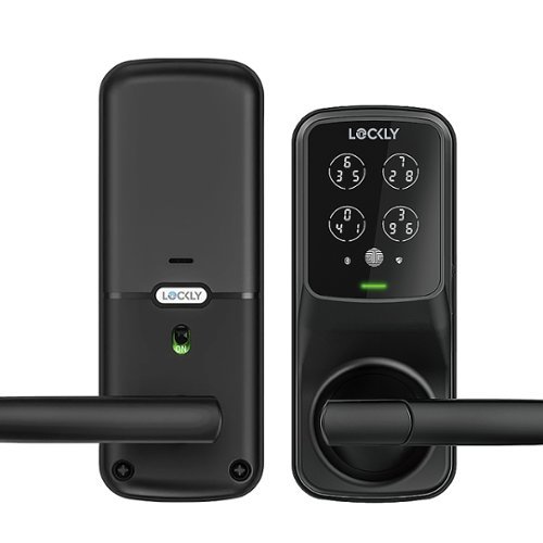 Lockly Secure Pro Smart Lock Wi-Fi Replacement Latch with 3D Biometric Fingerprint/Keypad/App/Voice - Matte Black WORLDWIDE DELIVERY