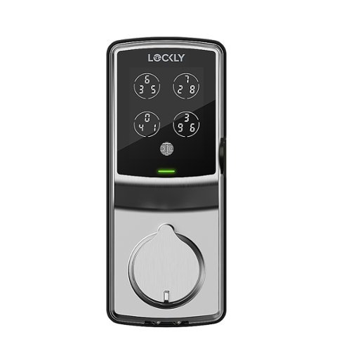 

Lockly - Secure Pro Smart Lock Wi-Fi Retrofit Deadbolt with Touchscreen/Fingerprint Sensor/Voice Control Access - Satin Nickel