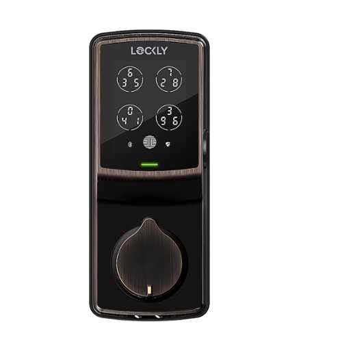  Lockly - Secure Pro Smart Lock Wi-Fi Replacement Deadbolt with 3D Biometric Fingerprint/Keypad/Voice Control Access - Venetian Bronze