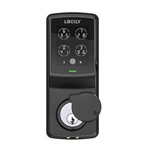 Lockly - Secure Pro Smart Lock Wi-Fi Replacement Deadbolt with 3D Biometric Fingerprint/Keypad/Voice Control Access - Matte Black