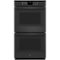 GE - 27" Built-In Double Electric Wall Oven - Black-Front_Standard 