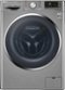 LG - 2.3 Cu. Ft. High-Efficiency Smart Front-Load Washer and Electric Dryer Combo with Steam and 6Motion Technology - Graphite Steel-Front_Standard