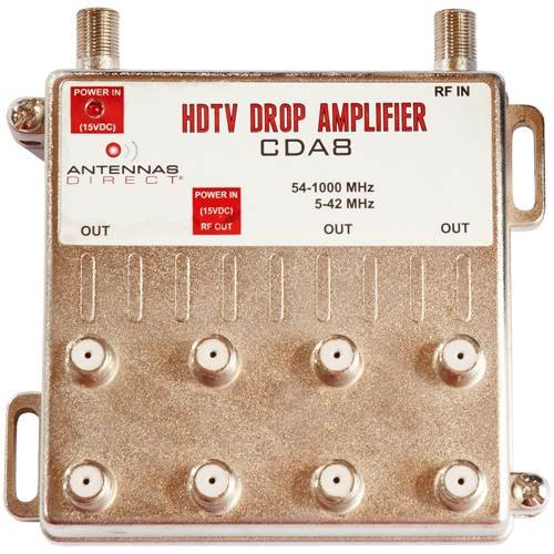 Antennas Direct - 8-Output HDTV Distribution Amplifier - Copper