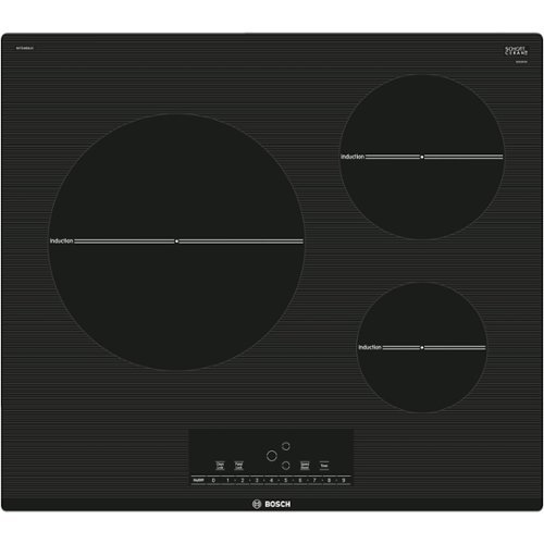 

Bosch - 500 Series 24" Built-In Electric Induction Cooktop with 3 elements - Black